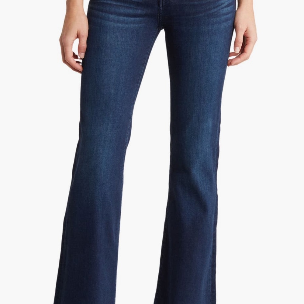 7 For All Mankind Dark Blue Dojo Flare Jeans Size 27
